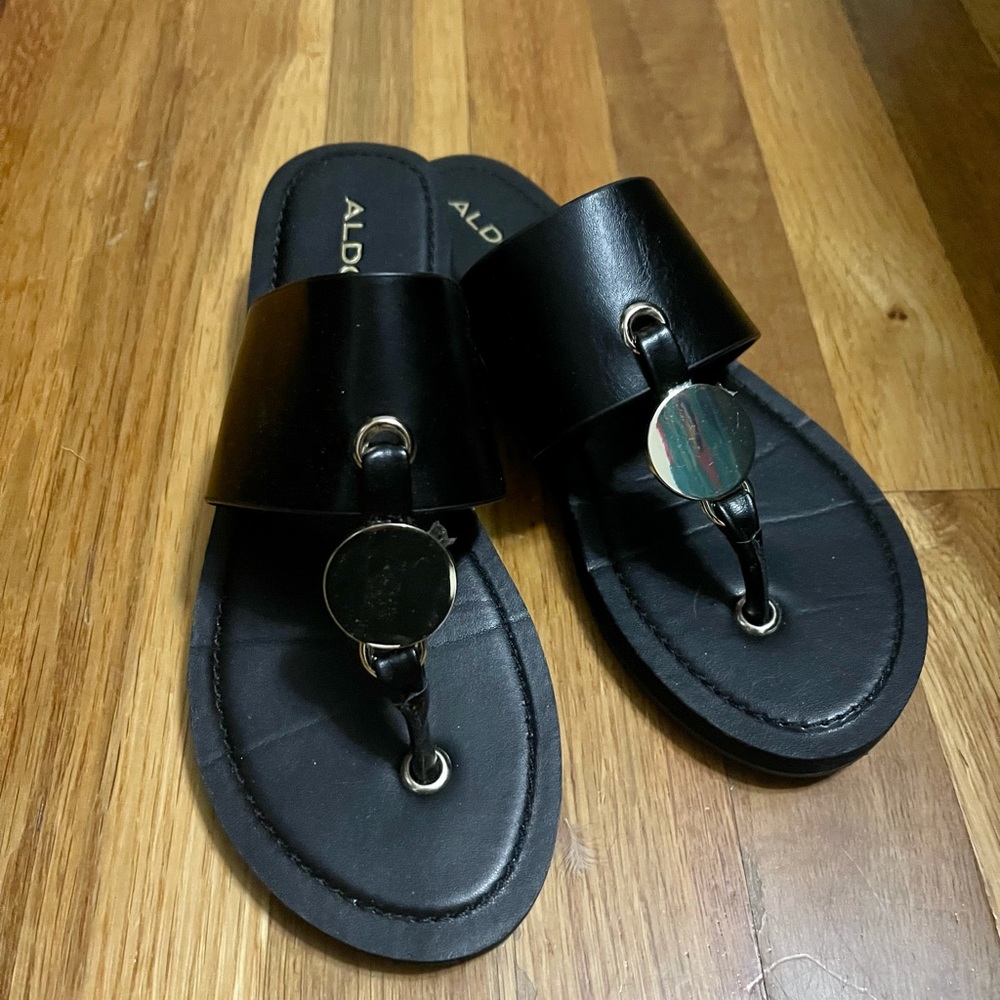 Never worn Aldo black sandals